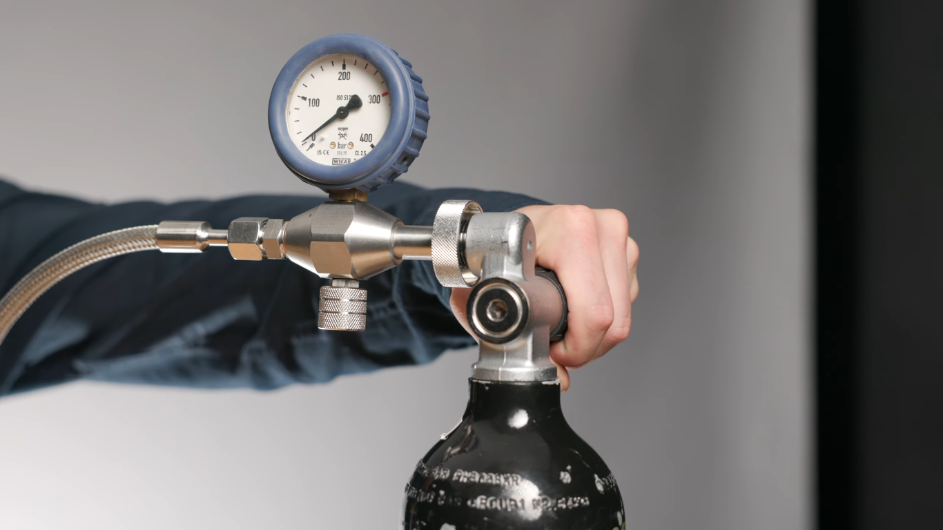 a man maximizing gas transfer speed