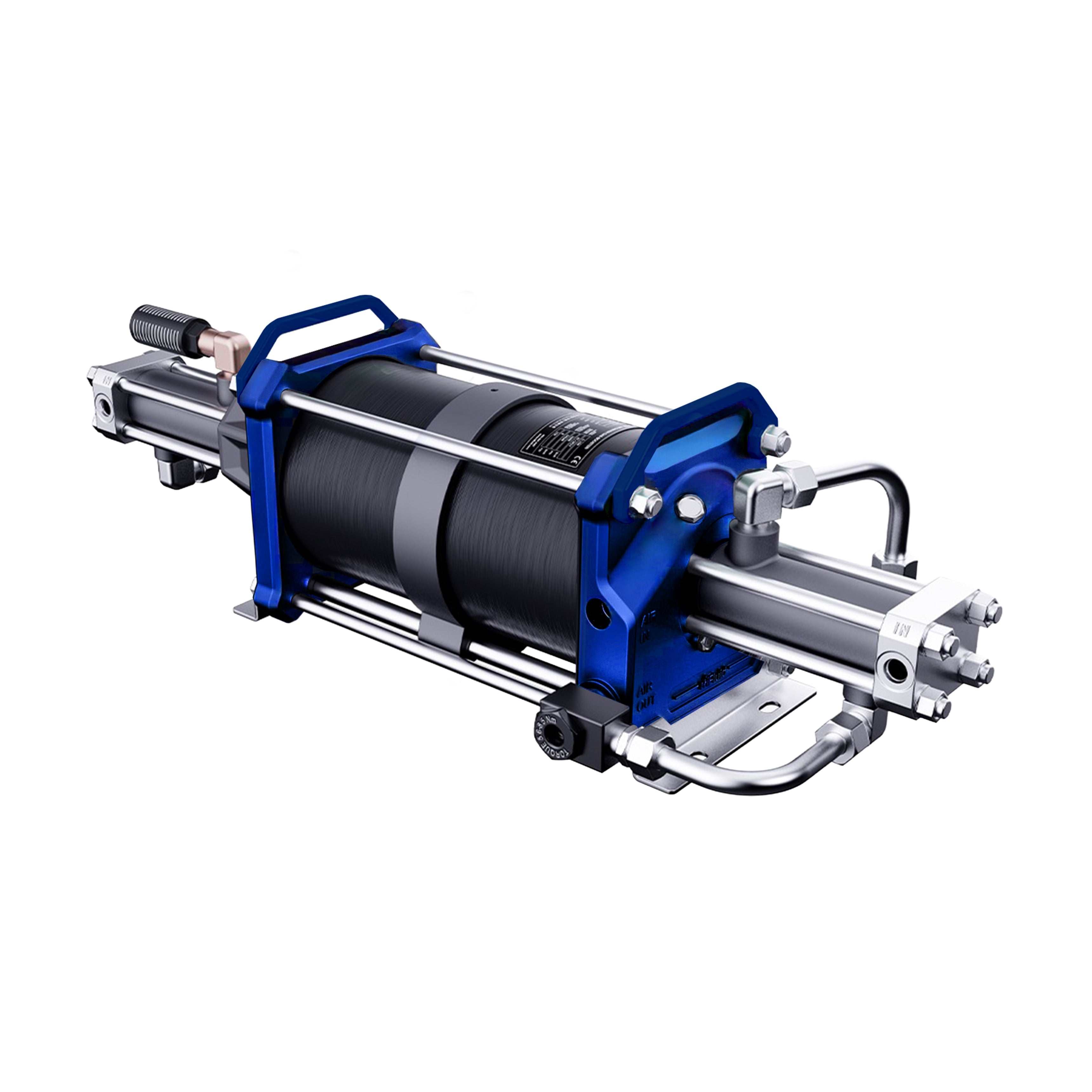 Industrial gas booster pump for high-pressure applications