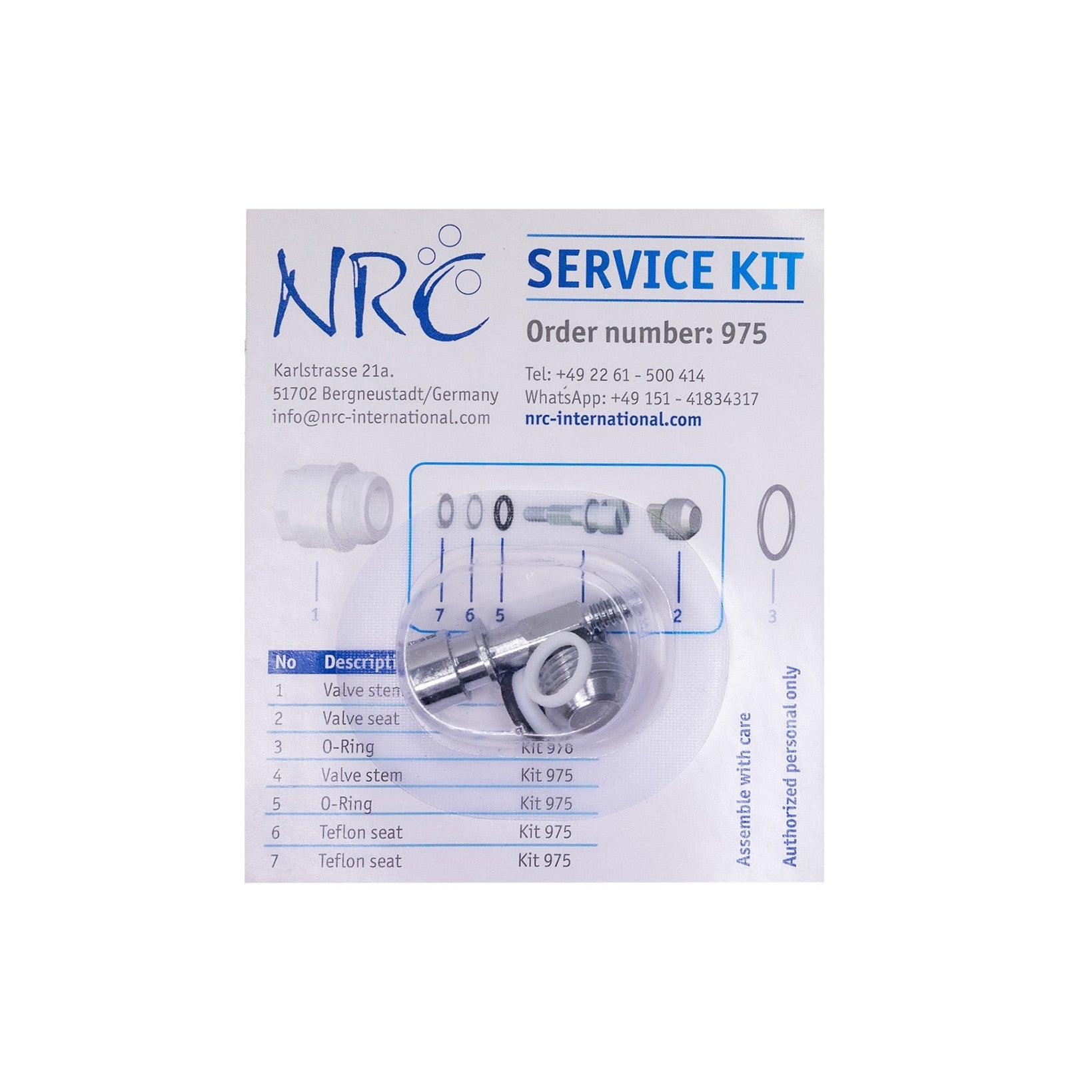 Servicekit 975 für Tankventil 12144