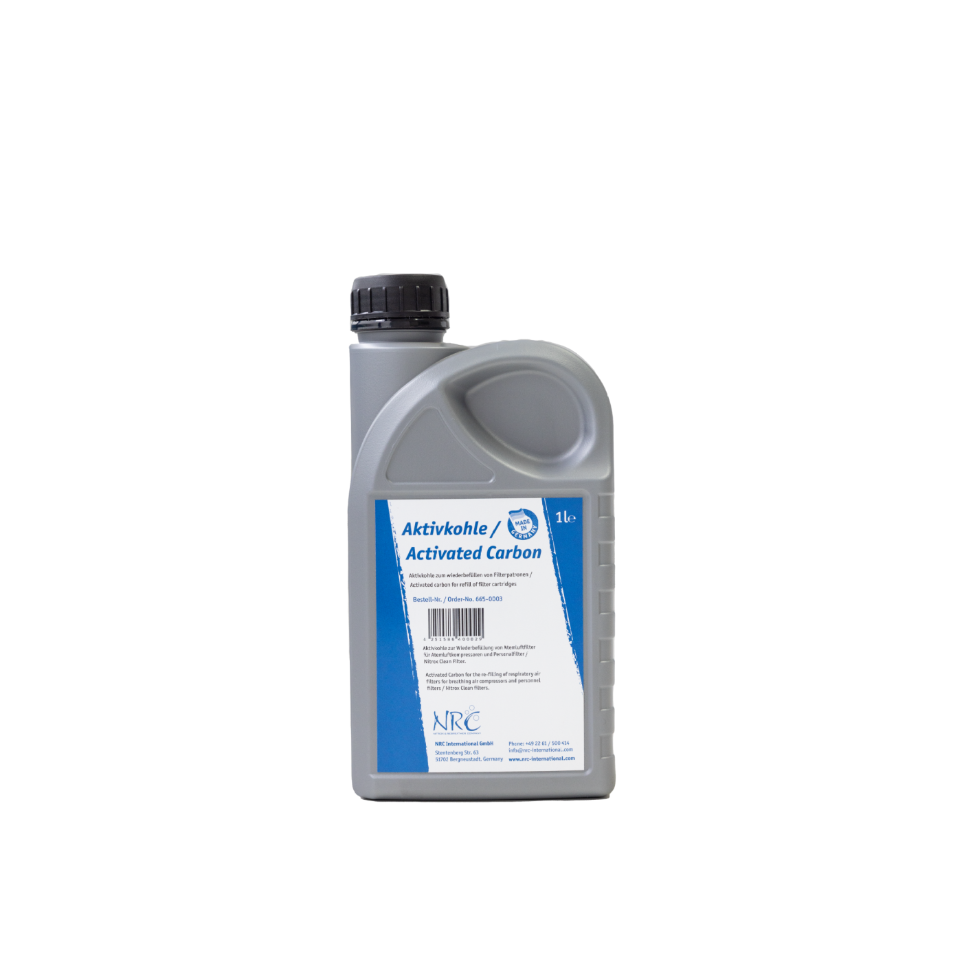 Charbon actif de qualité supérieure NRC 1 L