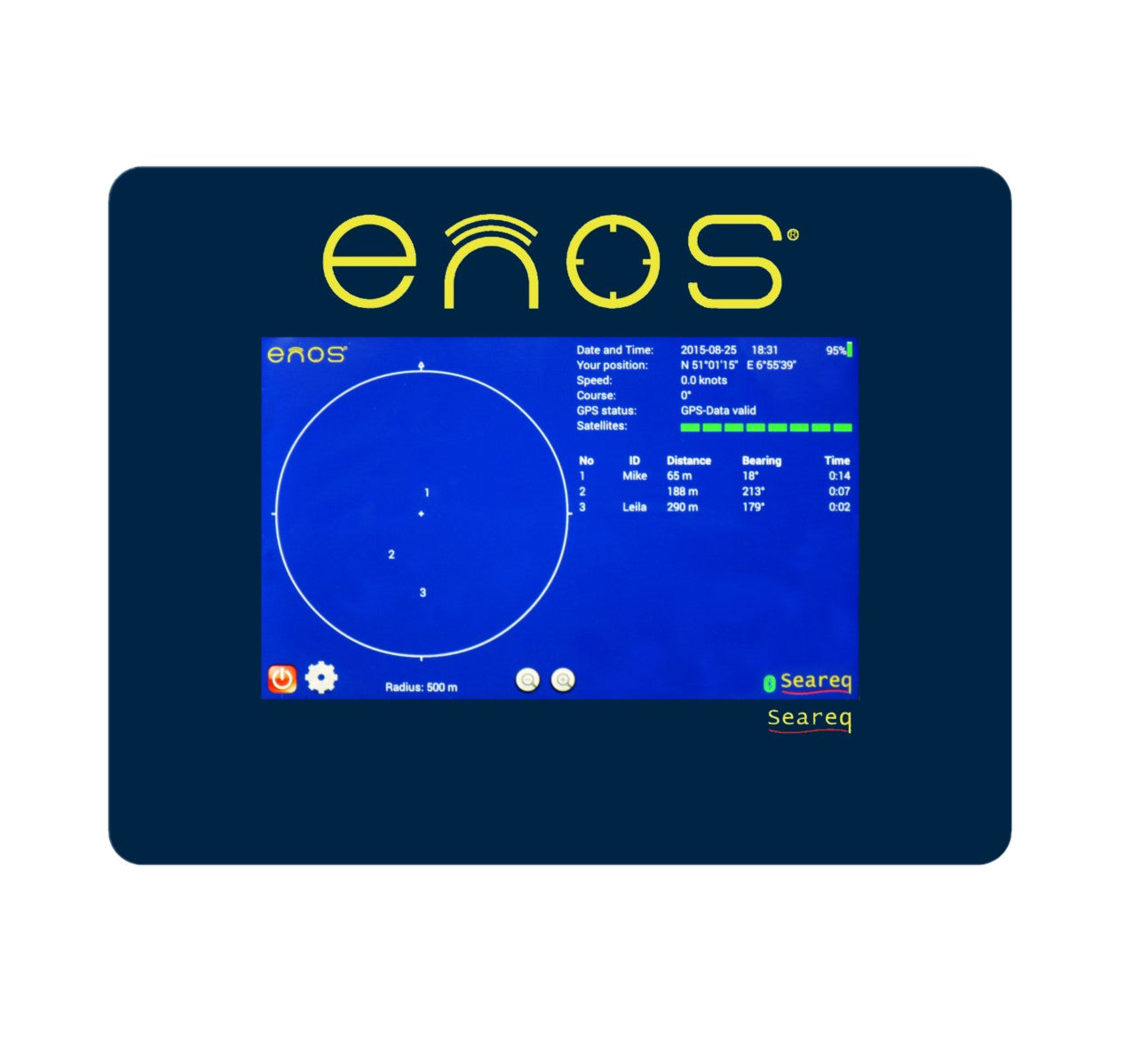 ERX-P, ENOS receiver permanently installed in the helm station