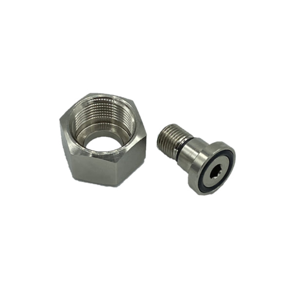 Flaschschenanschlussstück Sauerstoff | G 3/4″ Überwurfmutter mit Anschlußwelle G 1/4″