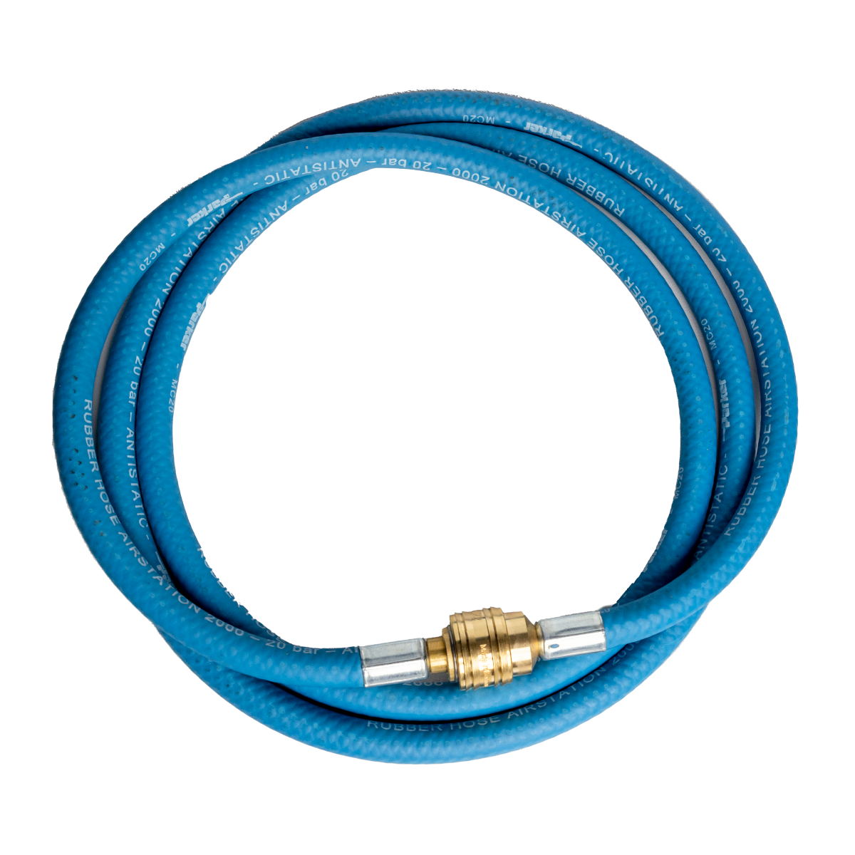 2m compressed air hose booster | Antistatic drive hose With NW 7.2 coupling and NW 7.2 plug