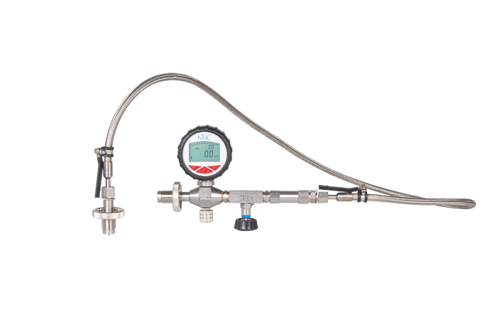 Überström-Schlauch Digital 1,65 Meter | mit Digitalem Manometer und DIN G5/8″ Anschluss
