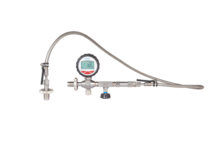 Overflow hose digital 1.65 meters | with digital manometer and DIN G5/8″ connection