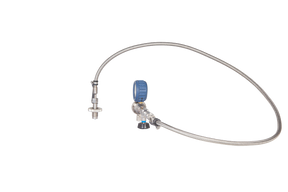 Überström-Schlauch 1,65 Meter | mit Analogem Manometer und DIN G5/8″ Anschluss