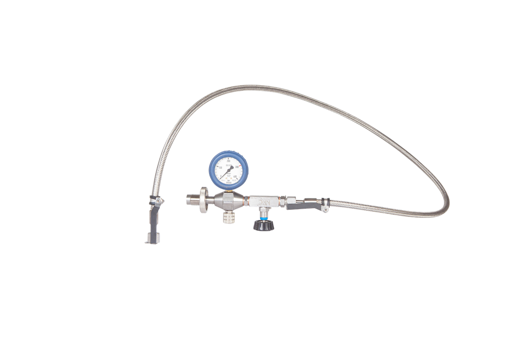 Filling hose 1.65 meters | with analog manometer and DIN G5/8 ″ connection