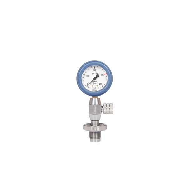 Bar O2 Manometer Logo Robust Test Manometer | M26x2 Nitrox 200 Bar Oxygen Gauge