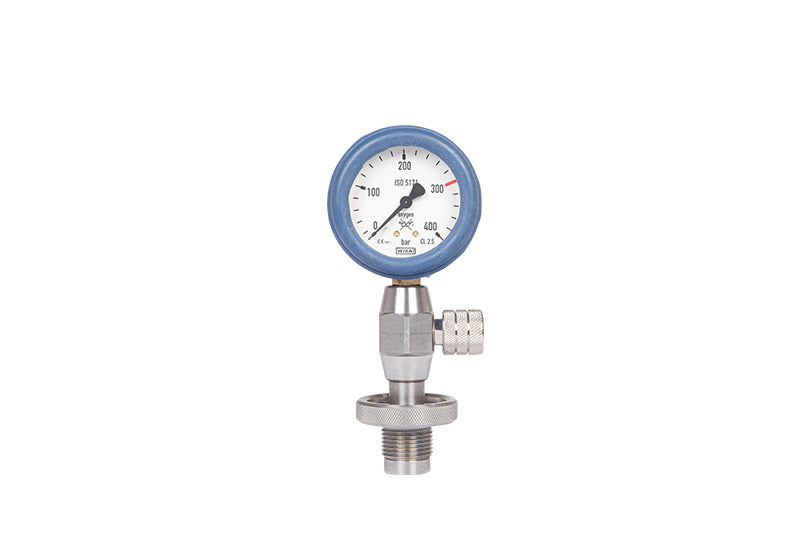 Robust test manometer | M26x2 Gewinde 200 Bar Nitrox Norm